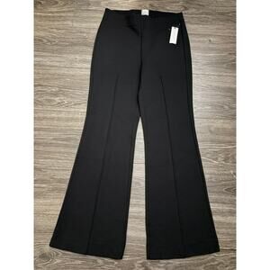 Maeve Anthropologie Soft Knit Seamed Flare Pants Pull On Black ST